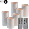 image:imageFlameless LED Candles  6Piece Remote Controlled Flameless Candle Set for Home Wedding Bridal Shower and Christmas Dcor by Lavish Home SilverSilver