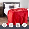 image:imageFlannel Fleece Blanket  60x70 Oversized Soft and Plush Microfiber Throw  Lightweight Decor for Beds Sofas and Chairs by Lavish Home BlueCrimson Red