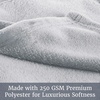 image:imageFlannel Fleece Blanket  60x70 Oversized Soft and Plush Microfiber Throw  Lightweight Decor for Beds Sofas and Chairs by Lavish Home BlueDawn Gray