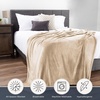 image:imageFlannel Fleece Blanket  60x70 Oversized Soft and Plush Microfiber Throw  Lightweight Decor for Beds Sofas and Chairs by Lavish Home BlueDesert Tan
