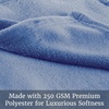 image:imageFlannel Fleece Blanket  60x70 Oversized Soft and Plush Microfiber Throw  Lightweight Decor for Beds Sofas and Chairs by Lavish Home BlueInfinity Blue