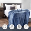 image:imageFlannel Fleece Blanket  60x70 Oversized Soft and Plush Microfiber Throw  Lightweight Decor for Beds Sofas and Chairs by Lavish Home BlueInfinity Blue