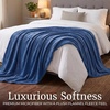 image:imageFlannel Fleece Blanket  60x70 Oversized Soft and Plush Microfiber Throw  Lightweight Decor for Beds Sofas and Chairs by Lavish Home BlueInfinity Blue