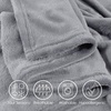 image:imageFleece Throw BlanketSet of 2Navy Blue amp Sand Plush 60x50 Blankets Soft amp Cozy for Travel Outdoor Events amp Lounging on the Sofa or a Chair by Bedford Home Black and Gray