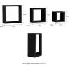 image:imageFloating Shelves Cube Wall Shelf Set with Hidden Brackets 3 Sizes to Display Dcor Books Photos More Hardware Included by Lavish Home Black