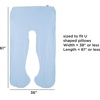 image:imageFull Body Pillow  7in1 Pillow with Removable Cover  Comfortable UShape for Support Sleeping Lounging Studying and More by Lavish Home WhiteBlue