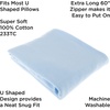 image:imageFull Body Pillow  7in1 Pillow with Removable Cover  Comfortable UShape for Support Sleeping Lounging Studying and More by Lavish Home WhiteBlue