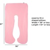image:imageFull Body Pillow  7in1 Pillow with Removable Cover  Comfortable UShape for Support Sleeping Lounging Studying and More by Lavish Home WhitePink