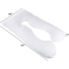 image:imageFull Body Pillow  7in1 Pillow with Removable Cover  Comfortable UShape for Support Sleeping Lounging Studying and More by Lavish Home WhiteWhite