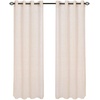 image:imageHome Lavish Mia Jacquard Grommet Curtain Panel  GreyBeige
