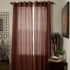image:imageHome Lavish Mia Jacquard Grommet Curtain Panel  GreyBrown