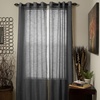 image:imageHome Lavish Mia Jacquard Grommet Curtain Panel  GreyDark Grey