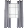 image:imageHome Lavish Mia Jacquard Grommet Curtain Panel  GreyGrey