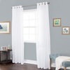 image:imageHome Lavish Mia Jacquard Grommet Curtain Panel  GreyWhite
