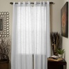 image:imageHome Lavish Mia Jacquard Grommet Curtain Panel  GreyWhite