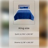 image:imageKing Size Comforter Set  3Piece Sherpa and Fleece Bedspread with Pillow Shams  Warm Cozy MachineWashable Bedding by Lavish Home Navy