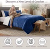 image:imageKing Size Comforter Set  3Piece Sherpa and Fleece Bedspread with Pillow Shams  Warm Cozy MachineWashable Bedding by Lavish Home Navy