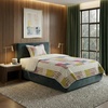 image:imageLavish Home 2Piece Quilt Set  Savannah Classic Patchwork Twin Quilt with Pillow Sham  Machine Washable Lightweight Bedding Multicolor