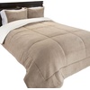 image:imageLavish Home 3 Piece SherpaFleece Comforter Set  King  Taupe