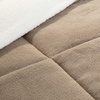 image:imageLavish Home 3 Piece SherpaFleece Comforter Set  King  Taupe