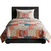 image:imageLavish Home 3Piece Floral Coquette Quilt Set  Mallory Classic Patchwork FullQueen Bedding with 2 Pillow Shams  Lightweight Machine Washable Multicolor Bedding SetTwin
