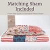 image:imageLavish Home 3Piece Floral Coquette Quilt Set  Mallory Classic Patchwork FullQueen Bedding with 2 Pillow Shams  Lightweight Machine Washable Multicolor Bedding SetTwin