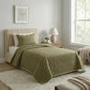 image:imageLavish Home 3Piece King Quilt Bedding Set  Bedspread and 2 King Pillow Shams with Embossed Diamond Pattern  Lightweight Bed Set for All Seasons  Soft Microfiber Coverlet BlueOlive Green
