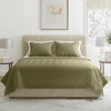 image:imageLavish Home 3Piece King Quilt Bedding Set  Bedspread and 2 King Pillow Shams with Embossed Diamond Pattern  Lightweight Bed Set for All Seasons  Soft Microfiber Coverlet BlueOlive Green