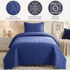 image:imageLavish Home 3Piece King Quilt Bedding Set  Bedspread and 2 King Pillow Shams with Embossed Diamond Pattern  Lightweight Bed Set for All Seasons  Soft Microfiber Coverlet BlueBlue