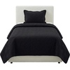 image:imageLavish Home 3Piece King Quilt Bedding Set  Bedspread and 2 King Pillow Shams with Embossed Diamond Pattern  Lightweight Bed Set for All Seasons  Soft Microfiber Coverlet BlueBlack