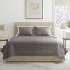 image:imageLavish Home 3Piece King Quilt Bedding Set  Bedspread and 2 King Pillow Shams with Embossed Diamond Pattern  Lightweight Bed Set for All Seasons  Soft Microfiber Coverlet BlueGray