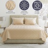 image:imageLavish Home 3Piece King Quilt Bedding Set  Bedspread and 2 King Pillow Shams with Embossed Diamond Pattern  Lightweight Bed Set for All Seasons  Soft Microfiber Coverlet BlueNatural