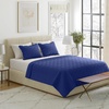 image:imageLavish Home 3Piece King Quilt Bedding Set  Bedspread and 2 King Pillow Shams with Embossed Diamond Pattern  Lightweight Bed Set for All Seasons  Soft Microfiber Coverlet BlueBlue