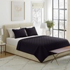 image:imageLavish Home 3Piece King Quilt Bedding Set  Bedspread and 2 King Pillow Shams with Embossed Diamond Pattern  Lightweight Bed Set for All Seasons  Soft Microfiber Coverlet BlueBlack