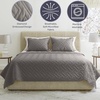 image:imageLavish Home 3Piece King Quilt Bedding Set  Bedspread and 2 King Pillow Shams with Embossed Diamond Pattern  Lightweight Bed Set for All Seasons  Soft Microfiber Coverlet BlueGray