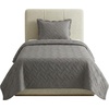 image:imageLavish Home 3Piece King Quilt Bedding Set  Bedspread and 2 King Pillow Shams with Embossed Diamond Pattern  Lightweight Bed Set for All Seasons  Soft Microfiber Coverlet BlueGray