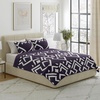 image:imageLavish Home 3Piece Queen Quilt Bedding Set  Bedspread and 2 Pillow Shams with Stylish Geometric Pattern  Lightweight Queen Bed Set for All Seasons  Soft Microfiber Coverlet NavyWhiteNavy Blue and White
