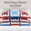 image:imageLavish Home 3Piece Queen Quilt Bedding Set  Bedspread and 2 Pillow Shams with Stylish Geometric Pattern  Lightweight Queen Bed Set for All Seasons  Soft Microfiber Coverlet NavyWhiteMulticolor
