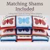 image:imageLavish Home 3Piece Queen Quilt Bedding Set  Bedspread and 2 Pillow Shams with Stylish Geometric Pattern  Lightweight Queen Bed Set for All Seasons  Soft Microfiber Coverlet NavyWhiteMulticolor