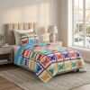 image:imageLavish Home 3Piece Queen Quilt Bedding Set  Bedspread and 2 Pillow Shams with Stylish Geometric Pattern  Lightweight Queen Bed Set for All Seasons  Soft Microfiber Coverlet NavyWhiteMulticolor
