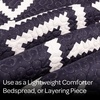 image:imageLavish Home 3Piece Queen Quilt Bedding Set  Bedspread and 2 Pillow Shams with Stylish Geometric Pattern  Lightweight Queen Bed Set for All Seasons  Soft Microfiber Coverlet NavyWhiteNavy Blue and White