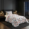 image:imageLavish Home 3Piece Queen Quilt Bedding Set  Bedspread and 2 Pillow Shams with Stylish Geometric Pattern  Lightweight Queen Bed Set for All Seasons  Soft Microfiber Coverlet NavyWhiteGray  Red  and Blue