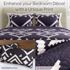 image:imageLavish Home 3Piece Queen Quilt Bedding Set  Bedspread and 2 Pillow Shams with Stylish Geometric Pattern  Lightweight Queen Bed Set for All Seasons  Soft Microfiber Coverlet NavyWhiteNavy Blue and White