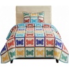 image:imageLavish Home 3Piece Queen Quilt Bedding Set  Bedspread and 2 Pillow Shams with Stylish Geometric Pattern  Lightweight Queen Bed Set for All Seasons  Soft Microfiber Coverlet NavyWhiteMulticolor