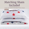 image:imageLavish Home 3Piece Queen Quilt Bedding Set  Bedspread and 2 Pillow Shams with Stylish Geometric Pattern  Lightweight Queen Bed Set for All Seasons  Soft Microfiber Coverlet NavyWhiteGray  Red  and Blue