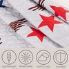 image:imageLavish Home 3Piece Queen Quilt Bedding Set  Bedspread and 2 Pillow Shams with Stylish Geometric Pattern  Lightweight Queen Bed Set for All Seasons  Soft Microfiber Coverlet NavyWhiteGray  Red  and Blue