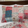 image:imageLavish Home 3Piece Quilt Set Queen Size  Mallory Classic Patchwork FullQueen Size Quilt with 2 Bed Pillow Shams  Machine Washable Lightweight Bedding Multicolor
