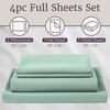 image:imageLavish Home 4 Piece Bed LinensFitted amp Flat 2 Pillowcases Full Sage Green Brushed Microfiber Sheet SetSage Green