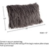 image:imageLavish Home 80PFM8 Pillow 12x20 GrayCharcoal Gray