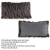 image:imageLavish Home 80PFM8 Pillow 12x20 GrayCharcoal Gray